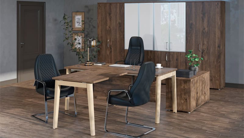 Стол руководителя ONIX Wood Direct Кабинет руководителя ONIX Wood Direct с массивом дуба