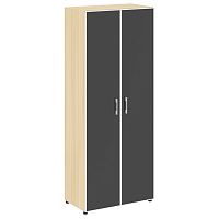 Шкаф высокий широкий со стеклом в раме LT-ST 1.10R Black YALTA