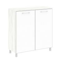 Шкаф квадратный со стеклом в раме LT-SD1.4R White YALTA