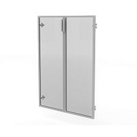 Двери стеклянные тонированные в алюминиевой рамме МСМ22 Реноме Люкс