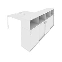 Рабочая станция с опорным шкафом-купе METAL SYSTEM