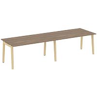 Стол переговорный (2 столешницы), опоры - массив дерева ONIX WOOD