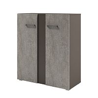 Стеллаж с планкой средний с дверьми D-76 Solution