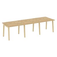 Стол переговорный (3 столешницы), опоры - массив дерева ONIX WOOD