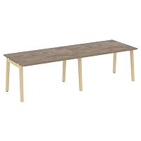 Стол переговорный (2 столешницы), опоры - массив дерева ONIX WOOD