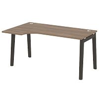 Стол эргономичный л/пр, опоры - массив дерева длиной 1580 мм ONIX WOOD