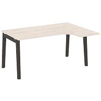 Стол эргономичный л/пр, опоры - массив дерева длиной 1580 мм ONIX WOOD