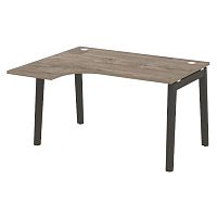 Стол эргономичный л/пр, опоры - массив дерева длиной 1380 мм ОНИКС ВУД / ONIX WOOD