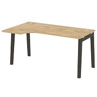 Стол эргономичный л/пр, опоры - массив дерева длиной 1580 мм ОНИКС ВУД / ONIX WOOD