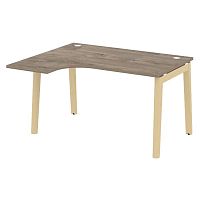 Стол эргономичный л/пр, опоры - массив дерева длиной 1380 мм ОНИКС ВУД / ONIX WOOD