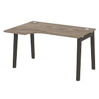Стол эргономичный л/пр, опоры - массив дерева длиной 1380 мм ОНИКС ВУД / ONIX WOOD