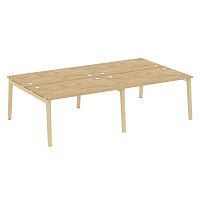 Рабочая станция, опоры - массив дерева глубиной 1635 мм ONIX WOOD