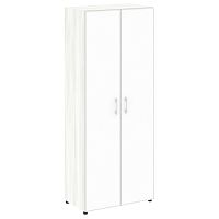 Шкаф высокий широкий со стеклом в раме LT-ST 1.10R White YALTA