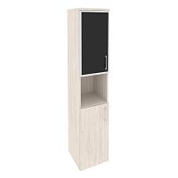 Шкаф со стеклом лакобель black в раме л/пр ONIX O.SU-1.4R/L Black, O.SU-1.4R/R Black
