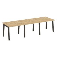 Стол переговорный (3 столешницы), опоры - массив дерева ONIX WOOD