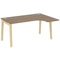 Стол эргономичный л/пр, опоры - массив дерева длиной 1580 мм ONIX WOOD
