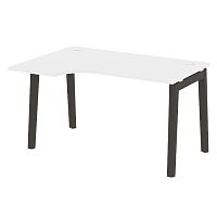 Стол эргономичный л/пр, опоры - массив дерева длиной 1380 мм ОНИКС ВУД / ONIX WOOD