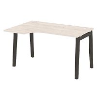 Стол эргономичный л/пр, опоры - массив дерева длиной 1380 мм ONIX WOOD