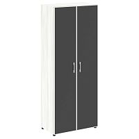 Шкаф высокий широкий со стеклом в раме LT-ST 1.10R Black YALTA