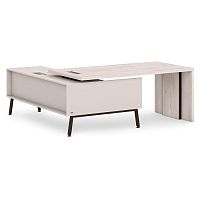 Стол руководителя с опорной тумбой T-118л/пр ЛАВА / LAVANA Supreme