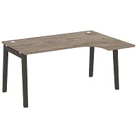 Стол эргономичный л/пр, опоры - массив дерева длиной 1580 мм ONIX WOOD