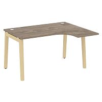 Стол эргономичный л/пр, опоры - массив дерева длиной 1380 мм ONIX WOOD