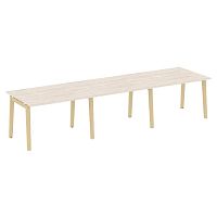 Стол переговорный (3 столешницы), опоры - массив дерева ОНИКС ВУД / ONIX WOOD
