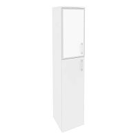 Шкаф со стеклом лакобель white в раме л/пр ONIX O.SU-1.7R/L White, O.SU-1.7R/R White