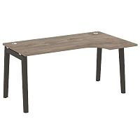 Стол эргономичный л/пр, опоры - массив дерева длиной 1580 мм ONIX WOOD
