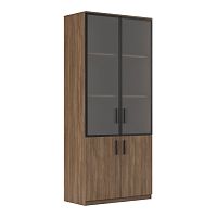 Шкаф для бумаг со стеклом в раме, древесный AST33950002 ASTI