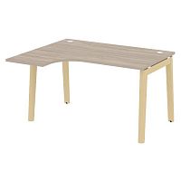 Стол эргономичный л/пр, опоры - массив дерева длиной 1380 мм ОНИКС ВУД / ONIX WOOD