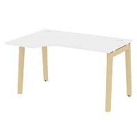 Стол эргономичный л/пр, опоры - массив дерева длиной 1380 мм ОНИКС ВУД / ONIX WOOD
