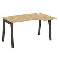 Стол эргономичный л/пр, опоры - массив дерева длиной 1380 мм ONIX WOOD