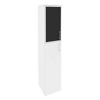 Шкаф со стеклом лакобель black в раме л/пр ONIX O.SU-1.7R/L Black, O.SU-1.7R/R Black