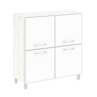 Шкаф квадратный со стеклом в раме LT-SD1.2R White YALTA