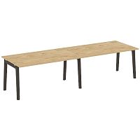 Стол переговорный (2 столешницы), опоры - массив дерева ONIX WOOD