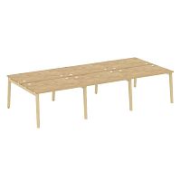 Рабочая станция, опоры - массив дерева глубиной 1635 мм ОНИКС ВУД / ONIX WOOD
