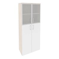 Шкаф высокий широкий со стеклом в раме ОНИКС O.ST-1.7R