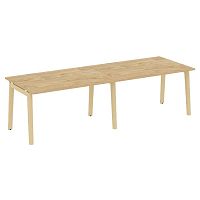 Стол переговорный (2 столешницы), опоры - массив дерева ONIX WOOD