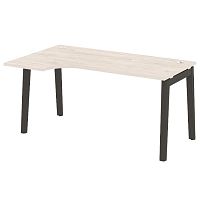 Стол эргономичный л/пр, опоры - массив дерева длиной 1580 мм ONIX WOOD