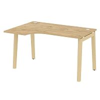 Стол эргономичный л/пр, опоры - массив дерева длиной 1380 мм ОНИКС ВУД / ONIX WOOD