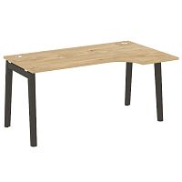 Стол эргономичный л/пр, опоры - массив дерева длиной 1580 мм ONIX WOOD