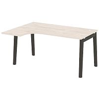 Стол эргономичный л/пр, опоры - массив дерева длиной 1580 мм ONIX WOOD