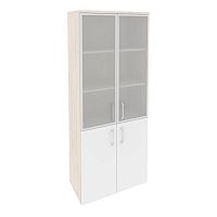 Шкаф высокий широкий со стеклом в раме ОНИКС O.ST-1.2R