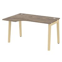 Стол эргономичный л/пр, опоры - массив дерева длиной 1380 мм ОНИКС ВУД / ONIX WOOD