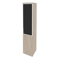 Шкаф со стеклом лакобель black в раме л/пр ONIX O.SU-1.2R/L Black, O.SU-1.2R/R Black