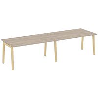 Стол переговорный (2 столешницы), опоры - массив дерева ONIX WOOD