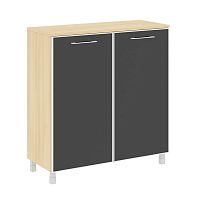 Шкаф квадратный со стеклом в раме LT-SD1.4R Black YALTA