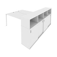 Рабочая станция с опорным шкафом-купе METAL SYSTEM