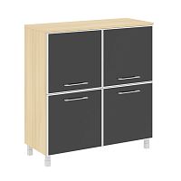 Шкаф квадратный со стеклом в раме LT-SD1.2R Black YALTA